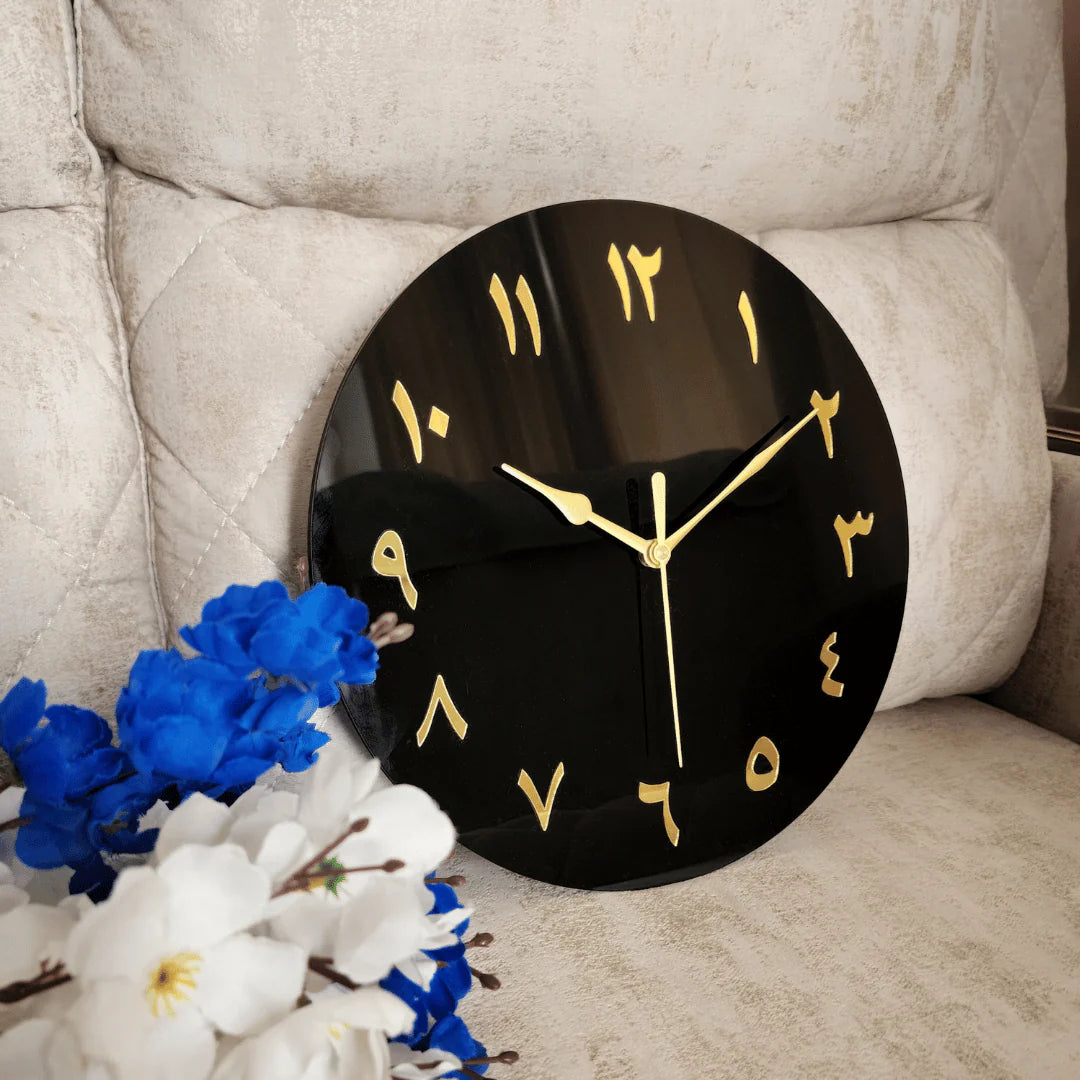 Premium Arabic Numerals Wall Clock – 12 Inch (30cm) Silent Sweep