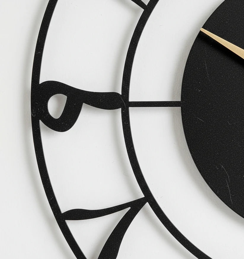 Elegant Arabic Numeral Metal Wall Clock – 40x40cm | Islamic Modern Decor